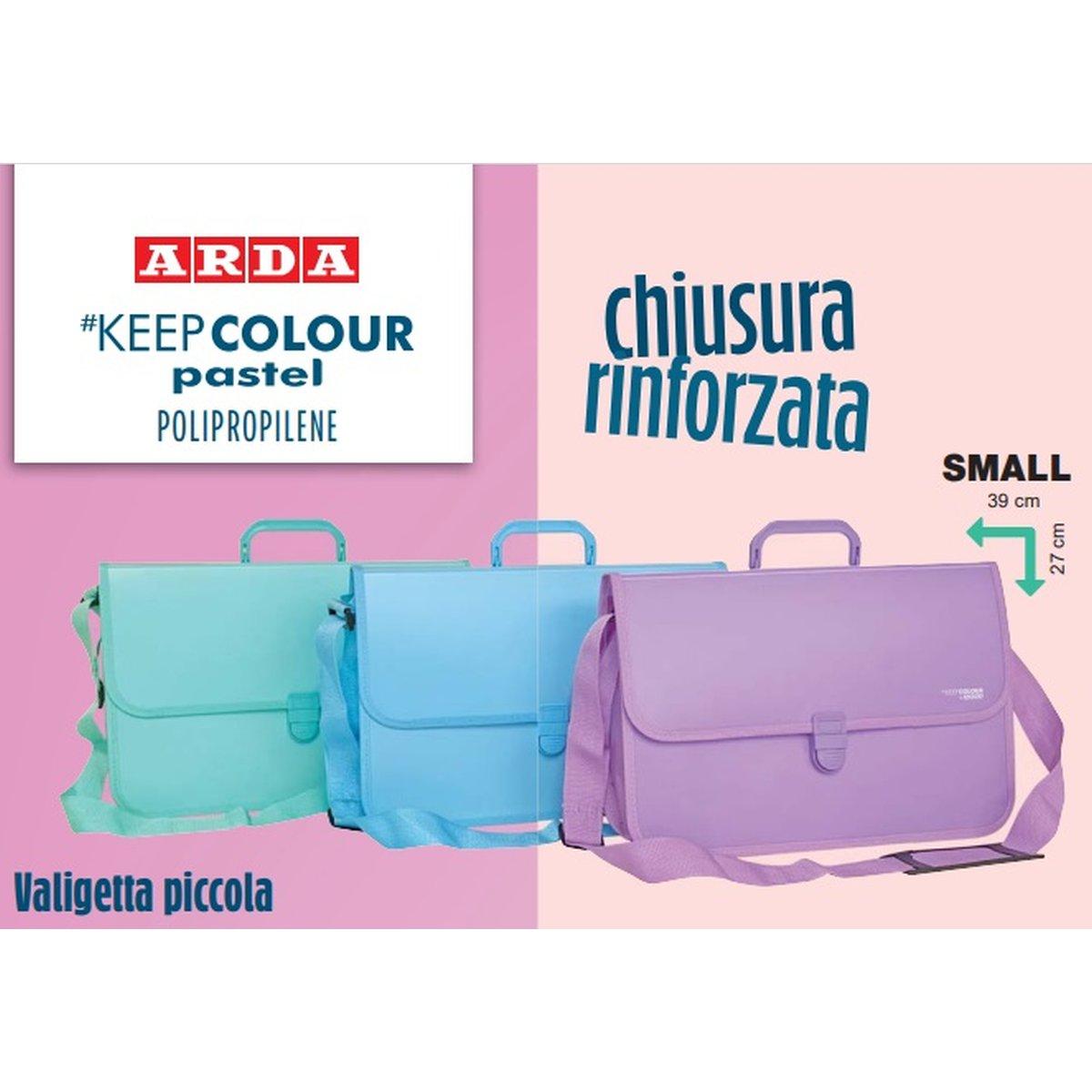 Arda - valigetta soffietto piccola keep colour pastel - 39 x 27 cm