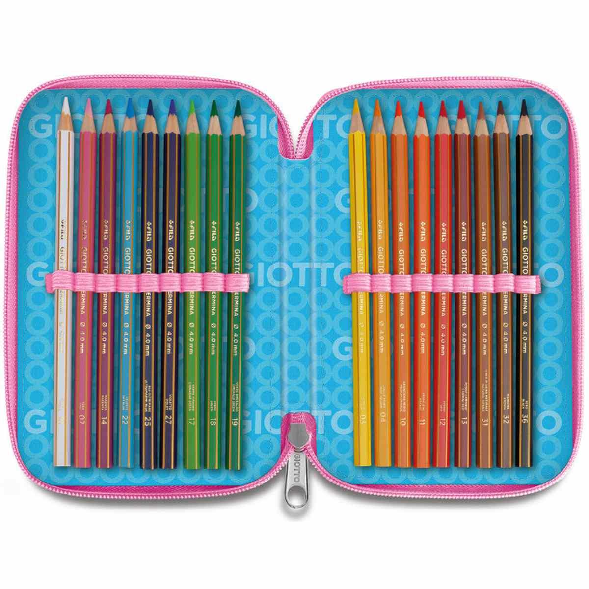 Giotto astuccio 3 zip con corredo premium candy fila