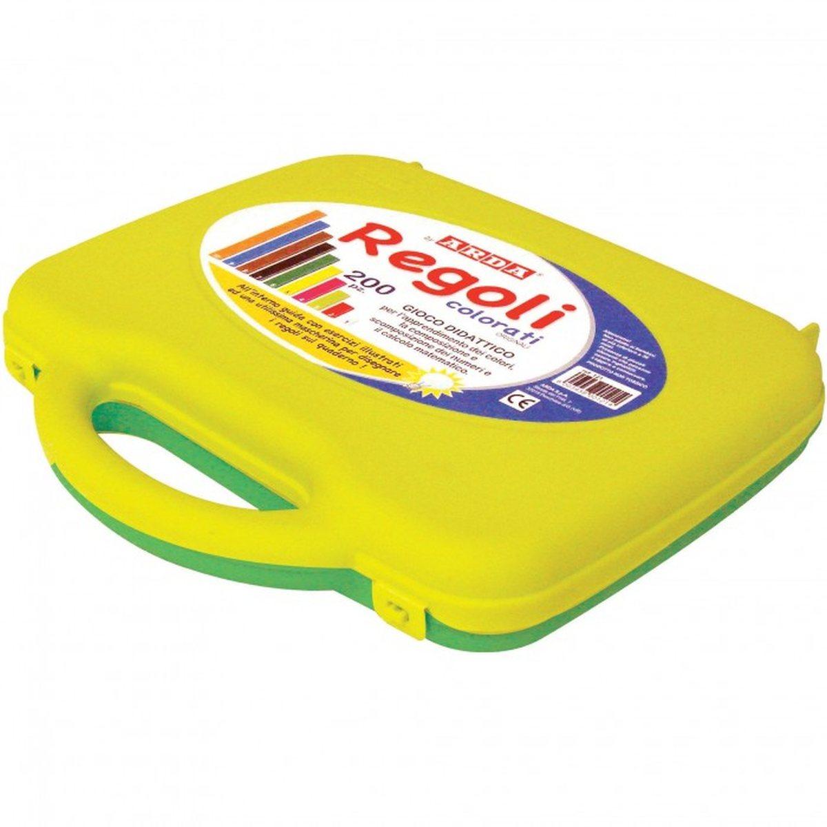 Arda - regoli in plastica colorati in valigetta 200 pz