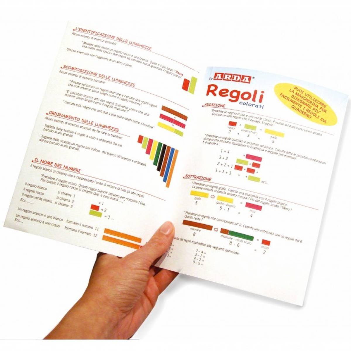 Arda - regoli in plastica colorati in valigetta 200 pz