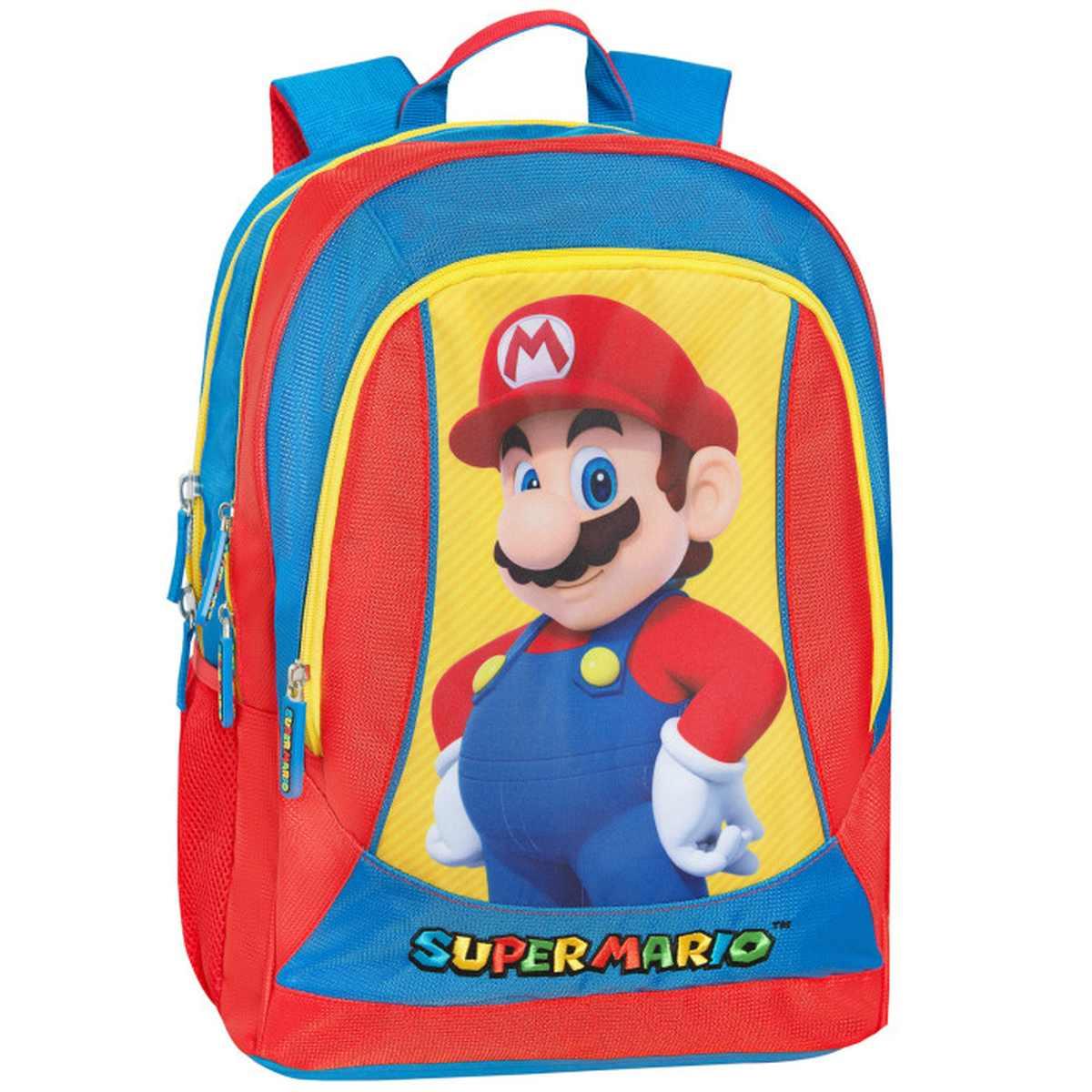 Fcp - zaino trolley staccabile super mario blu/rosso/giallo