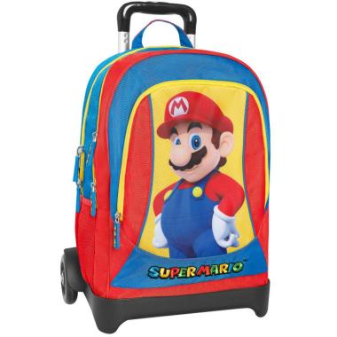 Fcp - zaino trolley staccabile super mario blu/rosso/giallo