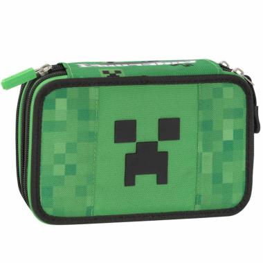 Astuccio 3 zip con corredo pixel minecraft