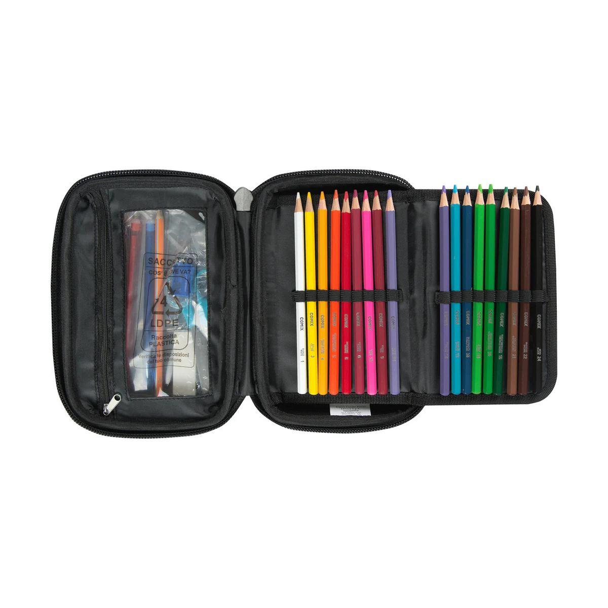 Astuccio rigido maxi 1 zip con corredo classic comix