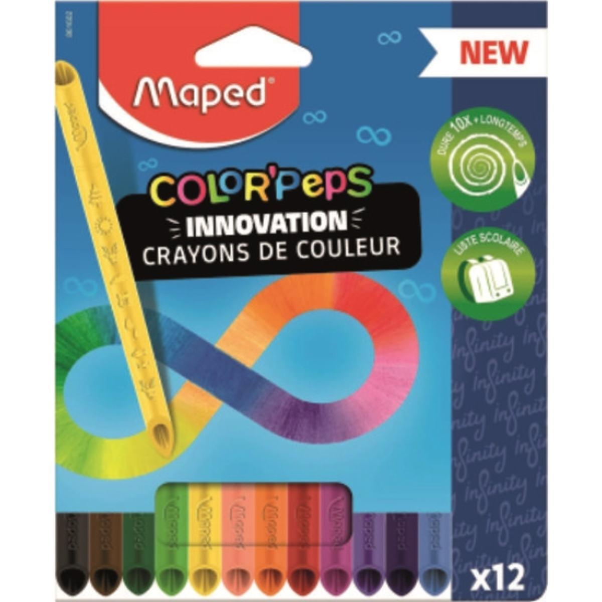 Maped - pastelli infinity 12 colori