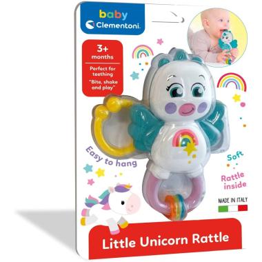 Baby sonaglio neonato con massaggiagengive unicorno