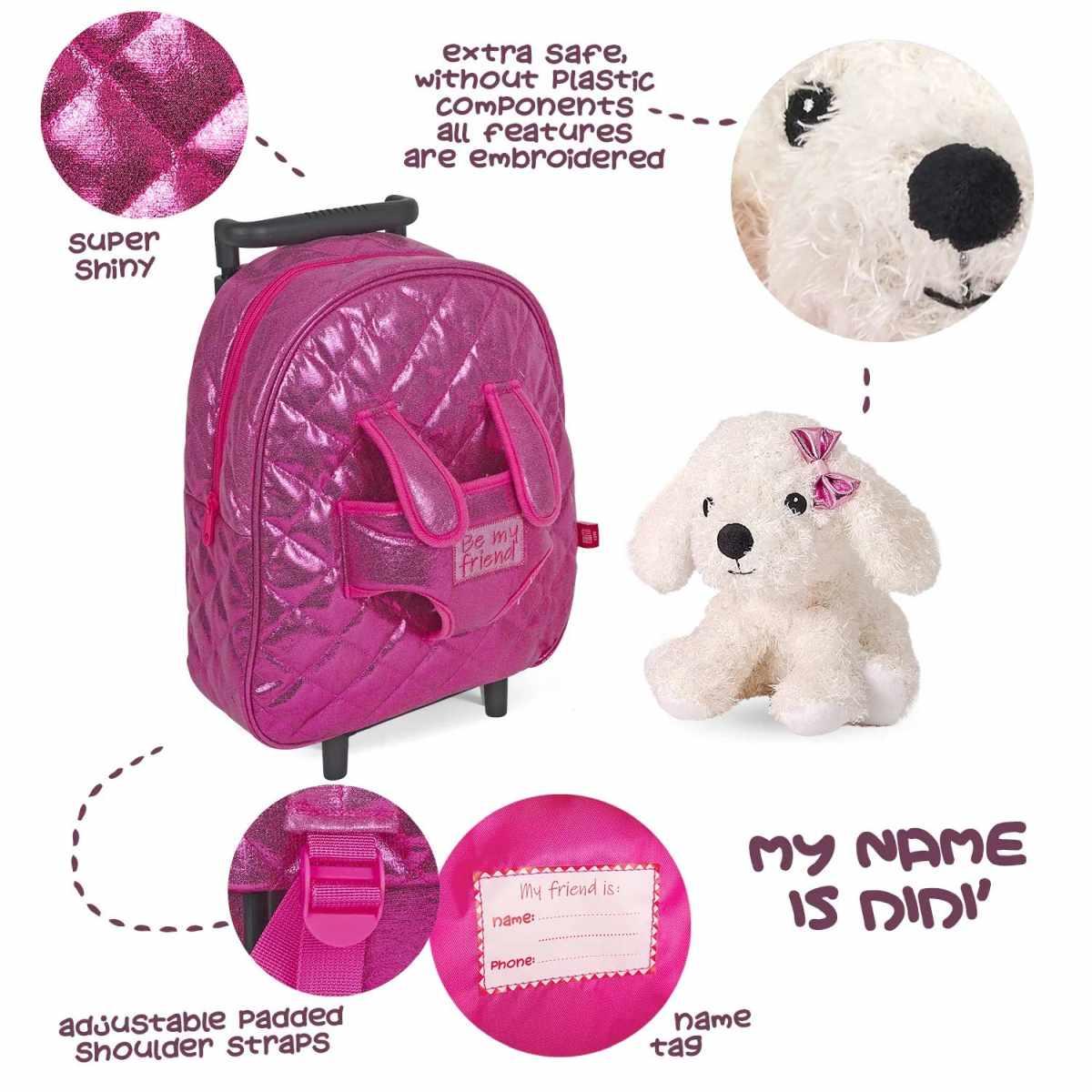 Mini trolley con peluche didÌ dog perletti toys