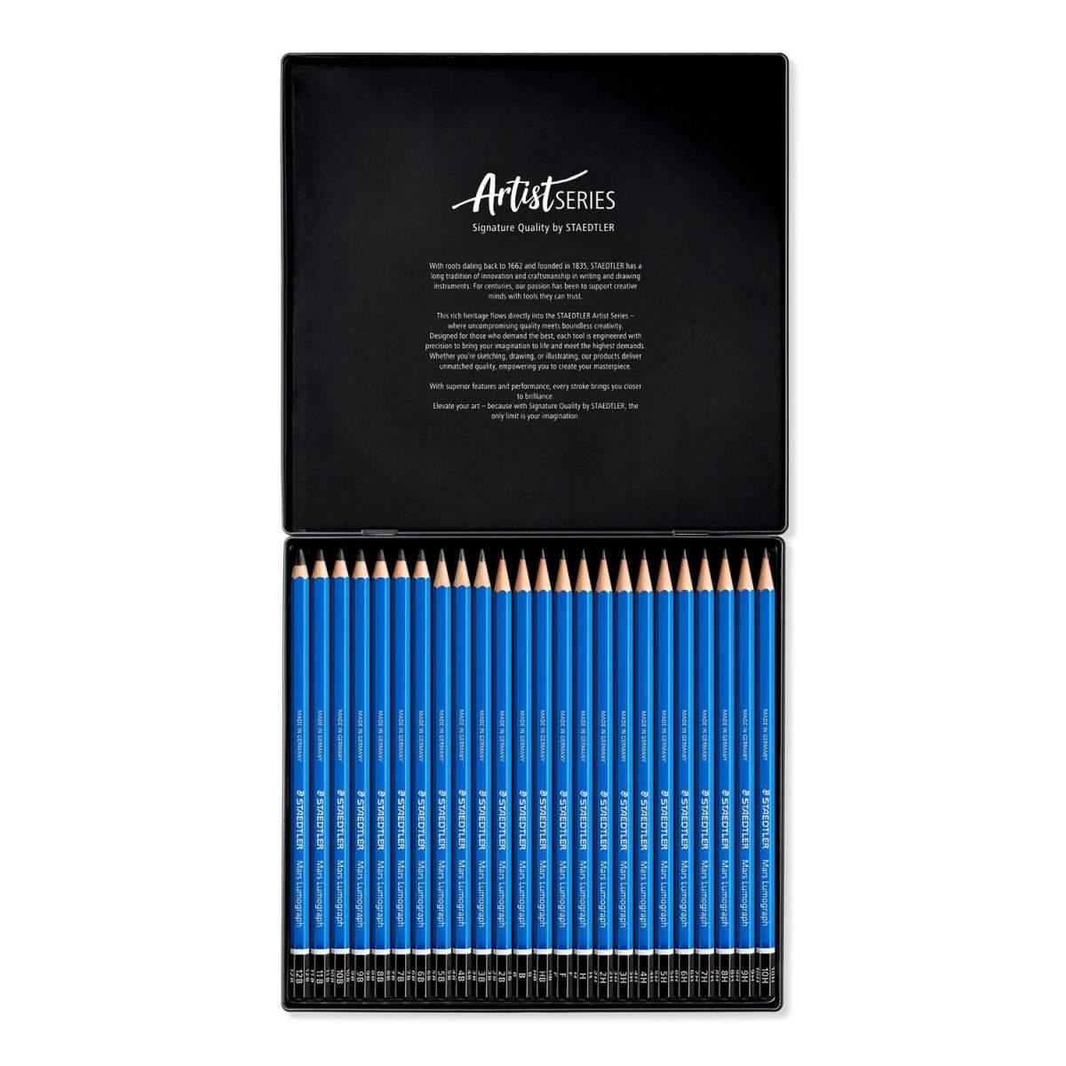 Mars® lumograph® 100 - astuccio matite in grafite (12b - 10h) - 24 pz