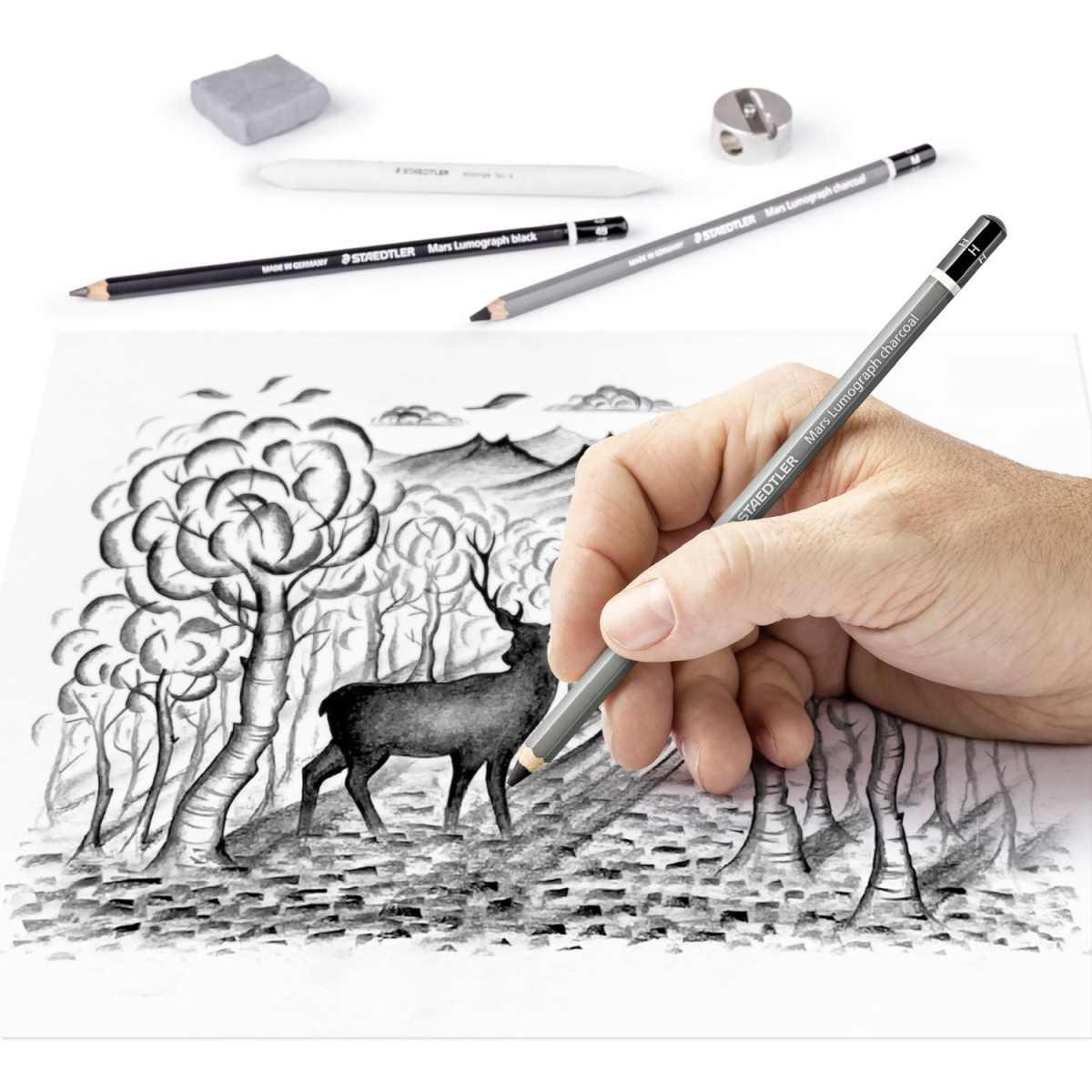 Mars® lumograph® charcoal 100c matita carboncino