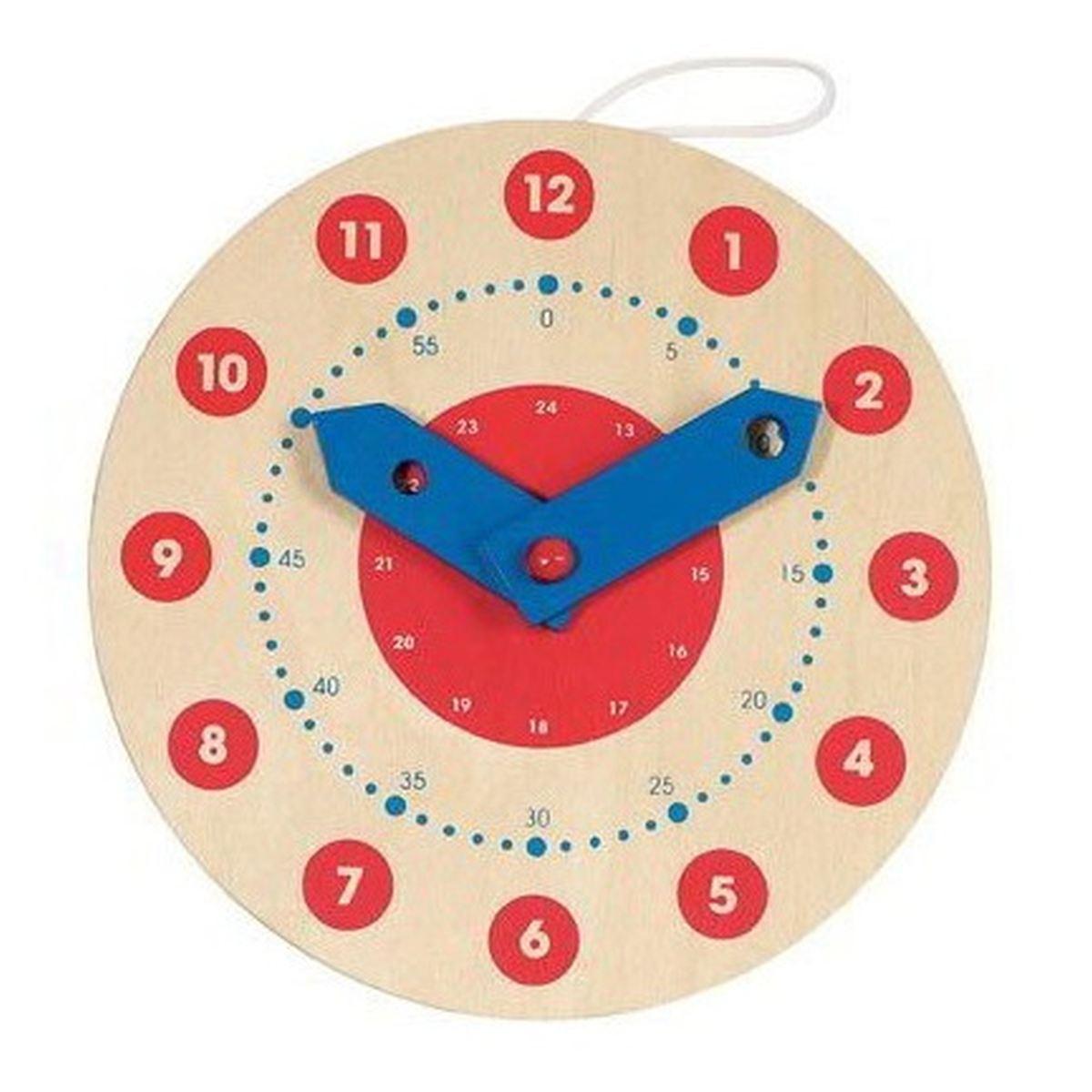 Orologio in legno - impariamo le ore - Ø cm.18