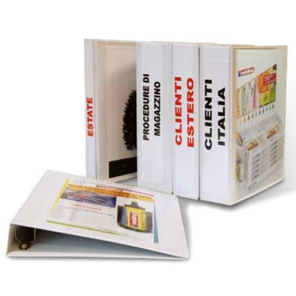 Cartelle personal 4 anelli a d - Ø 50 mm - bianco