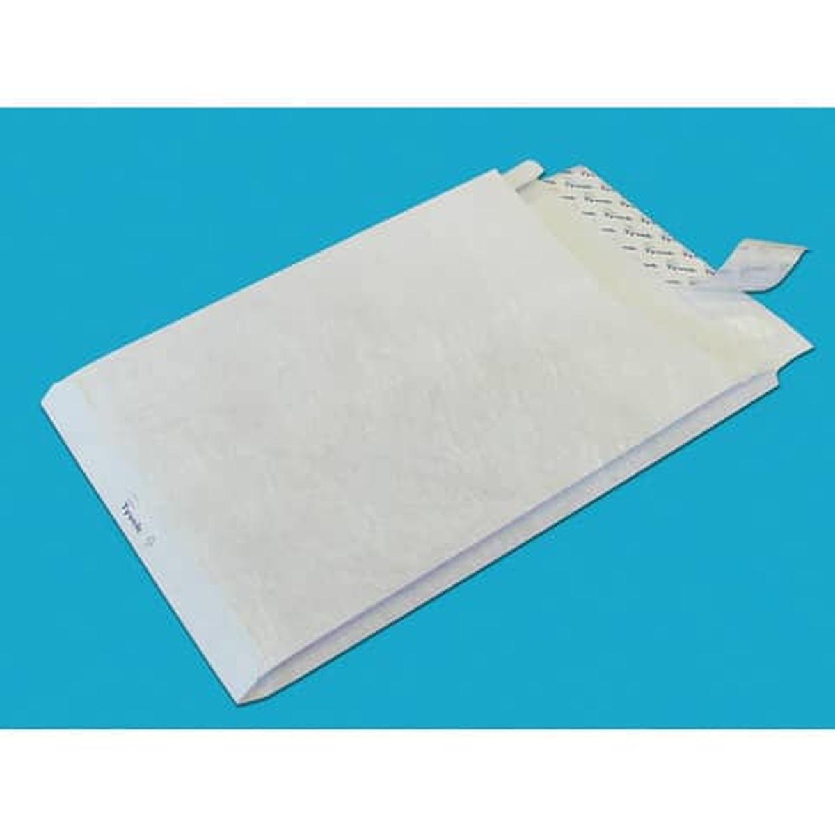 Blasetti tyvek postyvek - busta bianca a sacco 30,5 x 40,6 cm con strip e 3 soffietti - 55 gr - 100 pz
