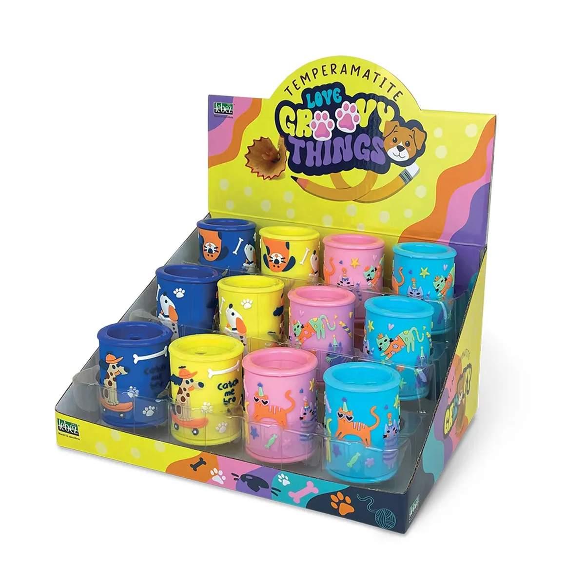 Lebez temperamatite 2 fori groovy things 3d cats & dogs