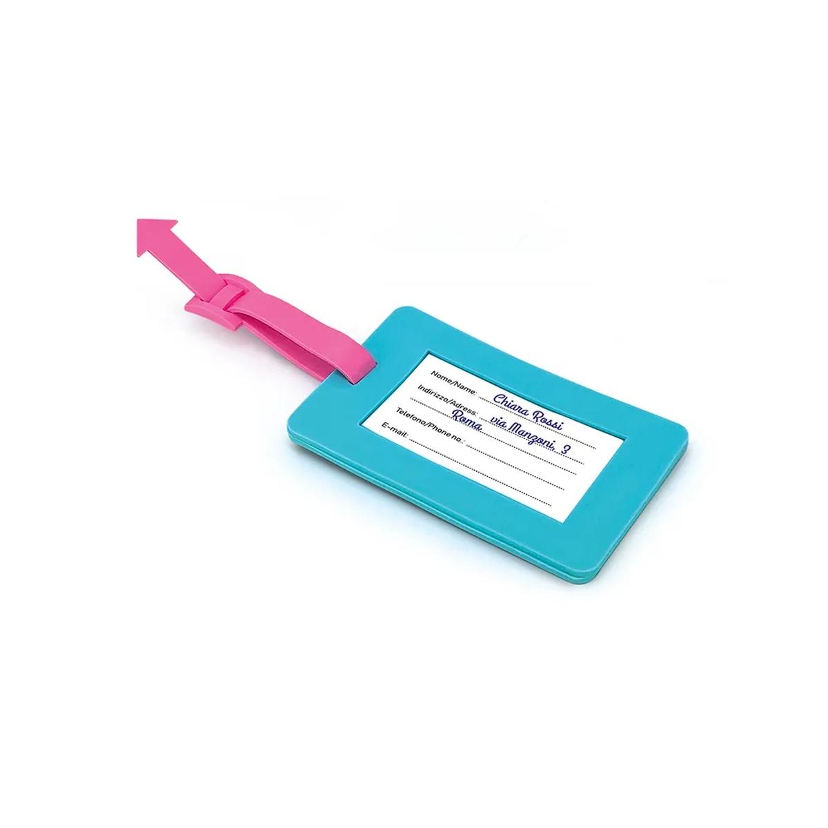 Targhette per valigia groovy in silicone con decorazioni in rilievo