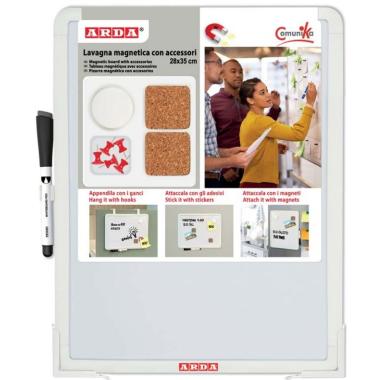 Comunika lavagna magnetica con cornice in plastica - 28 x 35 cm