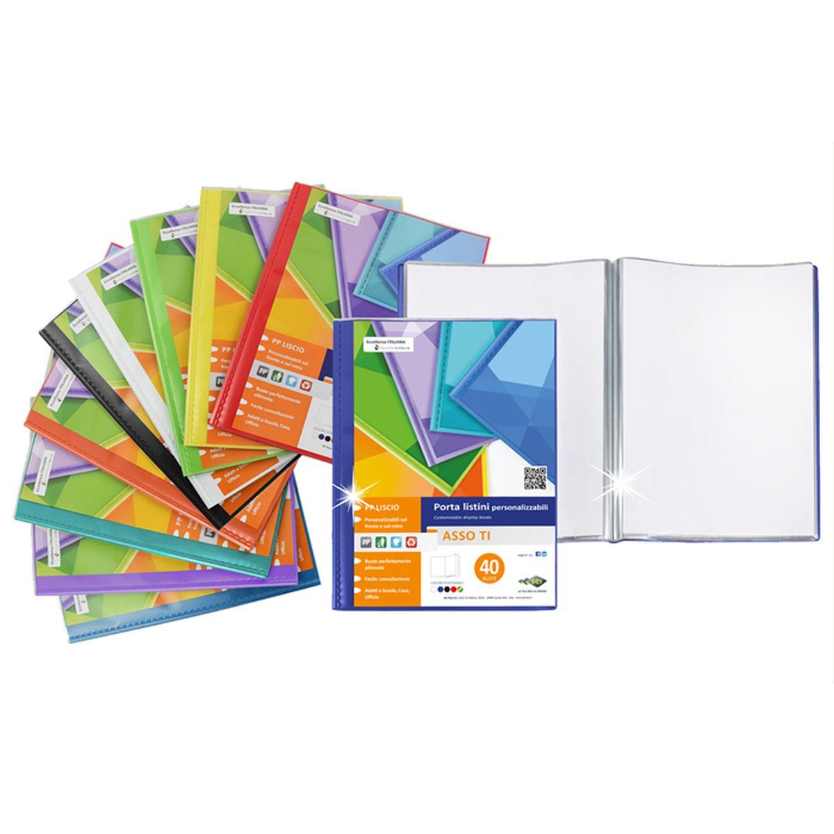 Portalistino in pp personalizzabile asso ti - 22 x 30 - 80 fg