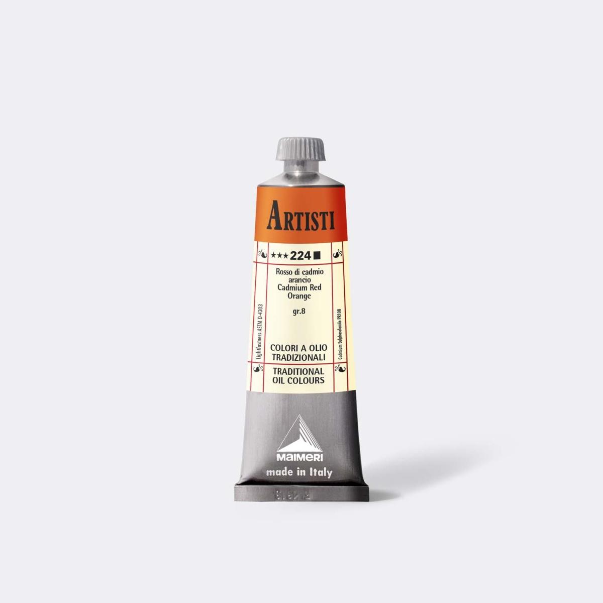 Maimeri olio-artisti 224 - rosso di cadmio arancio - 60 ml