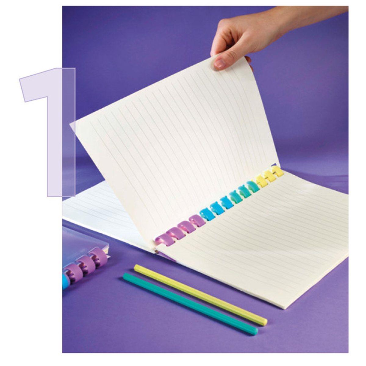 Quaderno spirale pp senza fori a5 80 gr. 120 fogli 1 rigo rainbow pastel osama