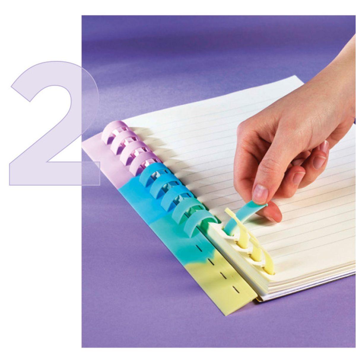 Quaderno spirale pp senza fori a5 80 gr. 120 fogli 1 rigo rainbow pastel osama