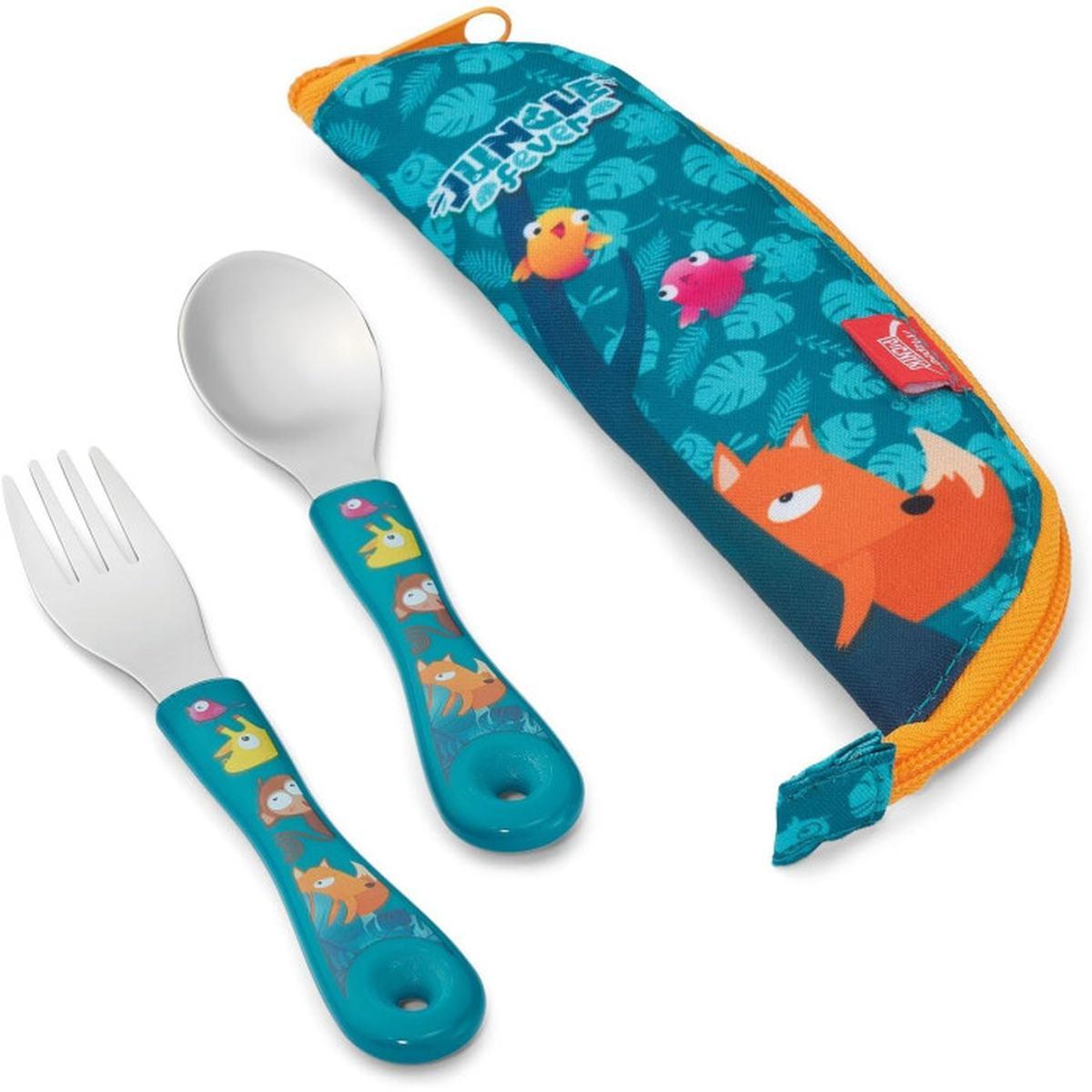 Kit 2 posate con astuccio concept miniz jungle fever maped