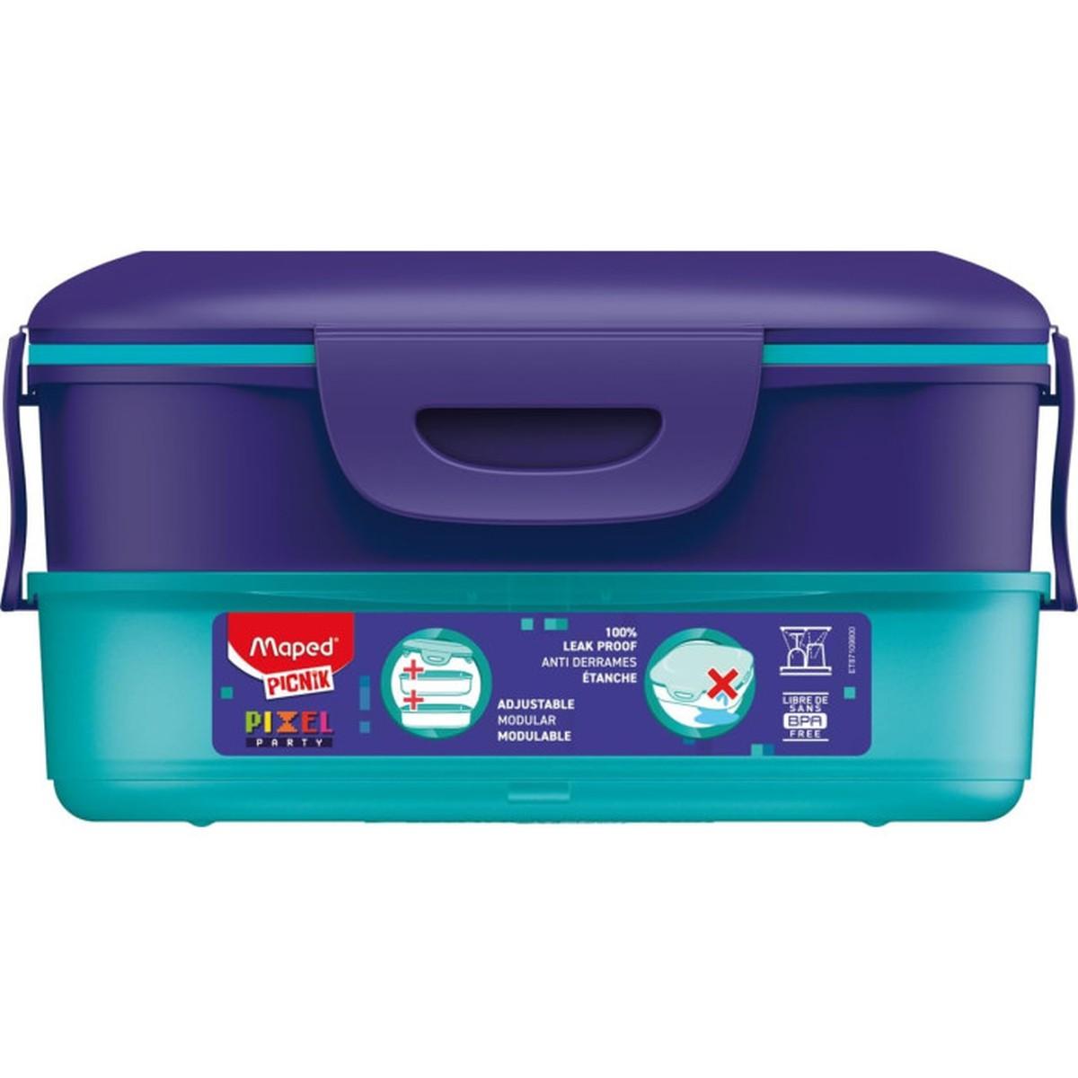 Lunch box porta vivande 2 scomparti pixel party maped