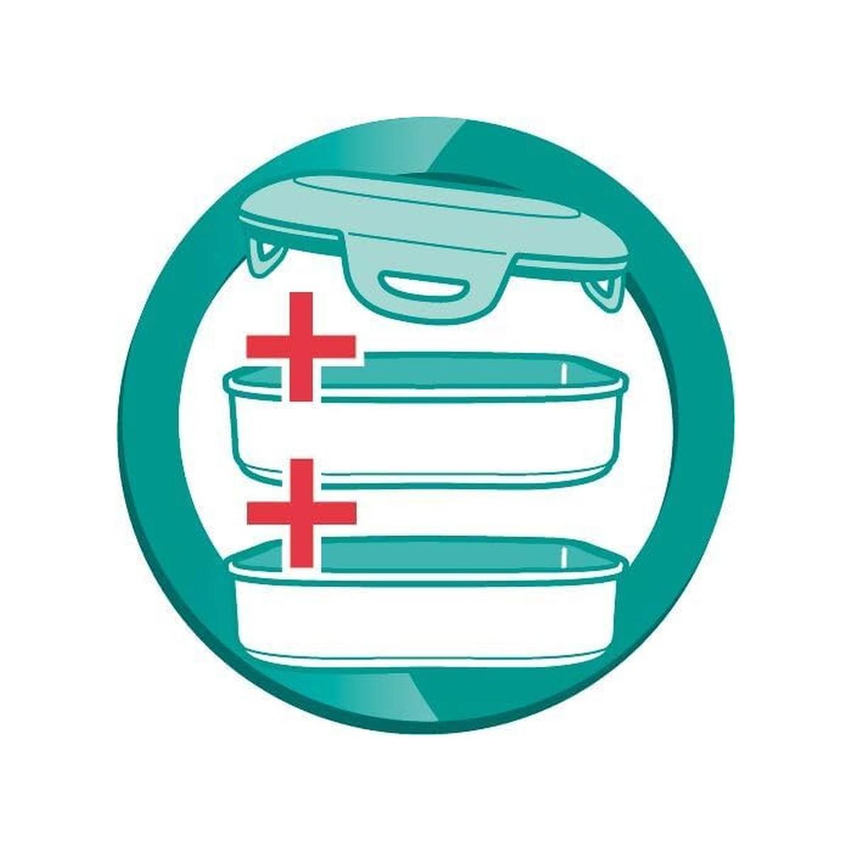 Lunch box porta vivande 2 scomparti pixel party maped