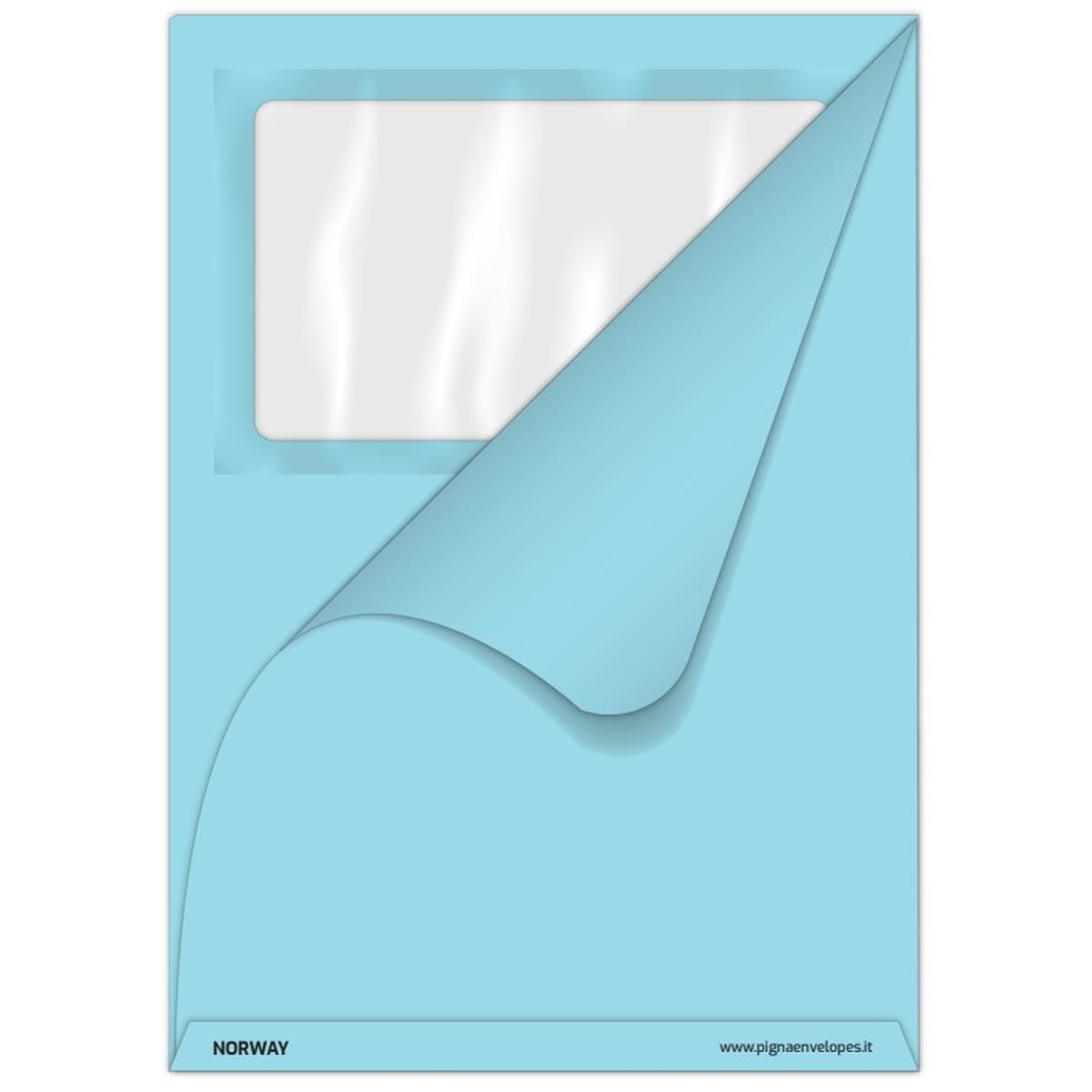 Cartelle norway 220 x 310 mm con finestra 100 x 170 mm - 50 pz