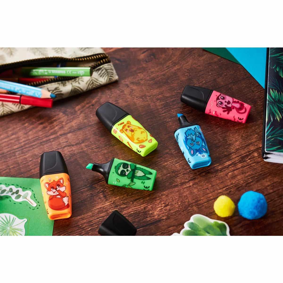 Evidenziatore stabilo boss mini animal vibes - 3 pz