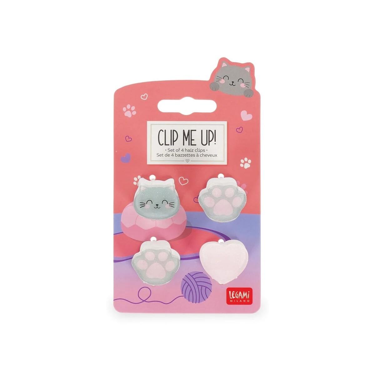 Legami - clip me up! - set di 4 mini mollette per capelli