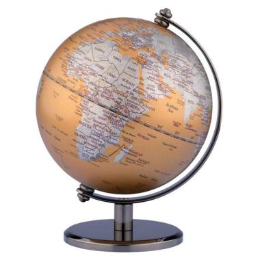 Mini-mappamondo gagarin Ø130mm/alt.170mm - bronzo-argento - opaco