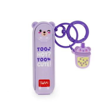 Legami mini fan - rechargeable portable fan - teddy bear lilac