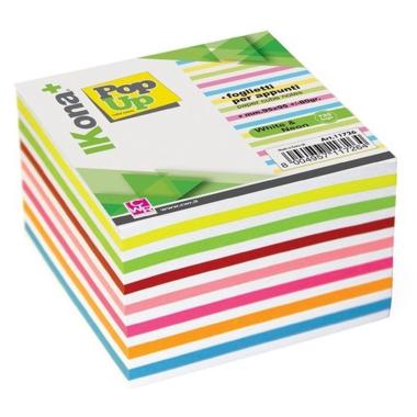Ikona+ - pop-up cubo carta per appunti - 720fg - 95 x 95 mm - striped