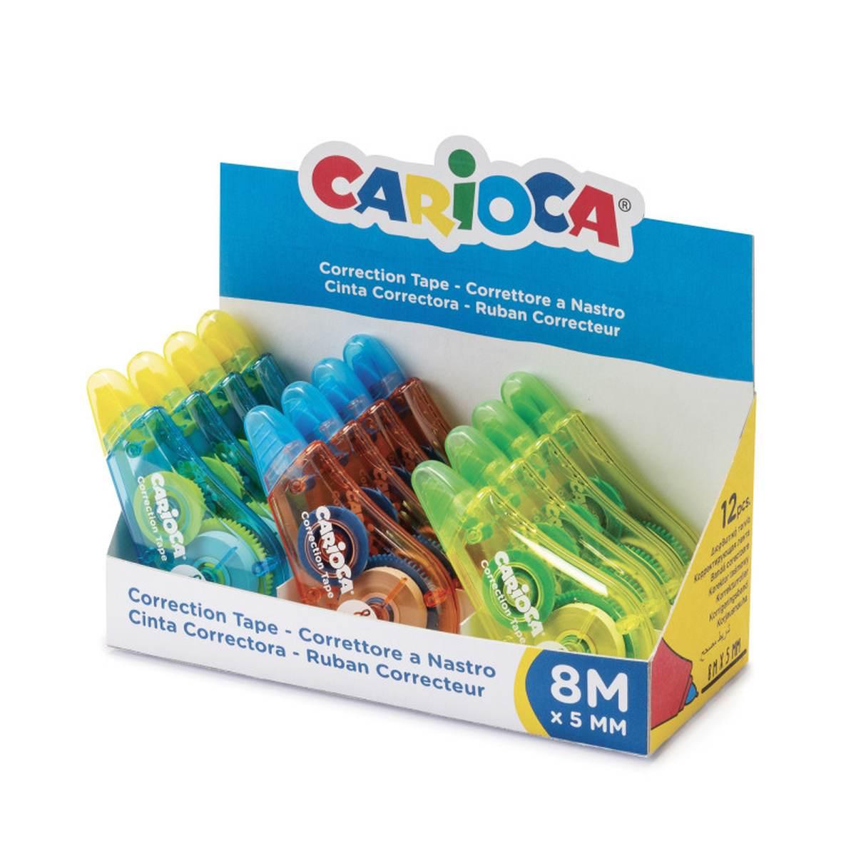 Carioca correttore a nastro 8m - display 12 pz