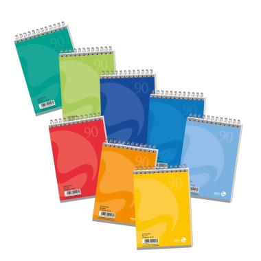 Bm color quaderni spiralati a6 lato corto - nf - 60 fg - 90 gr