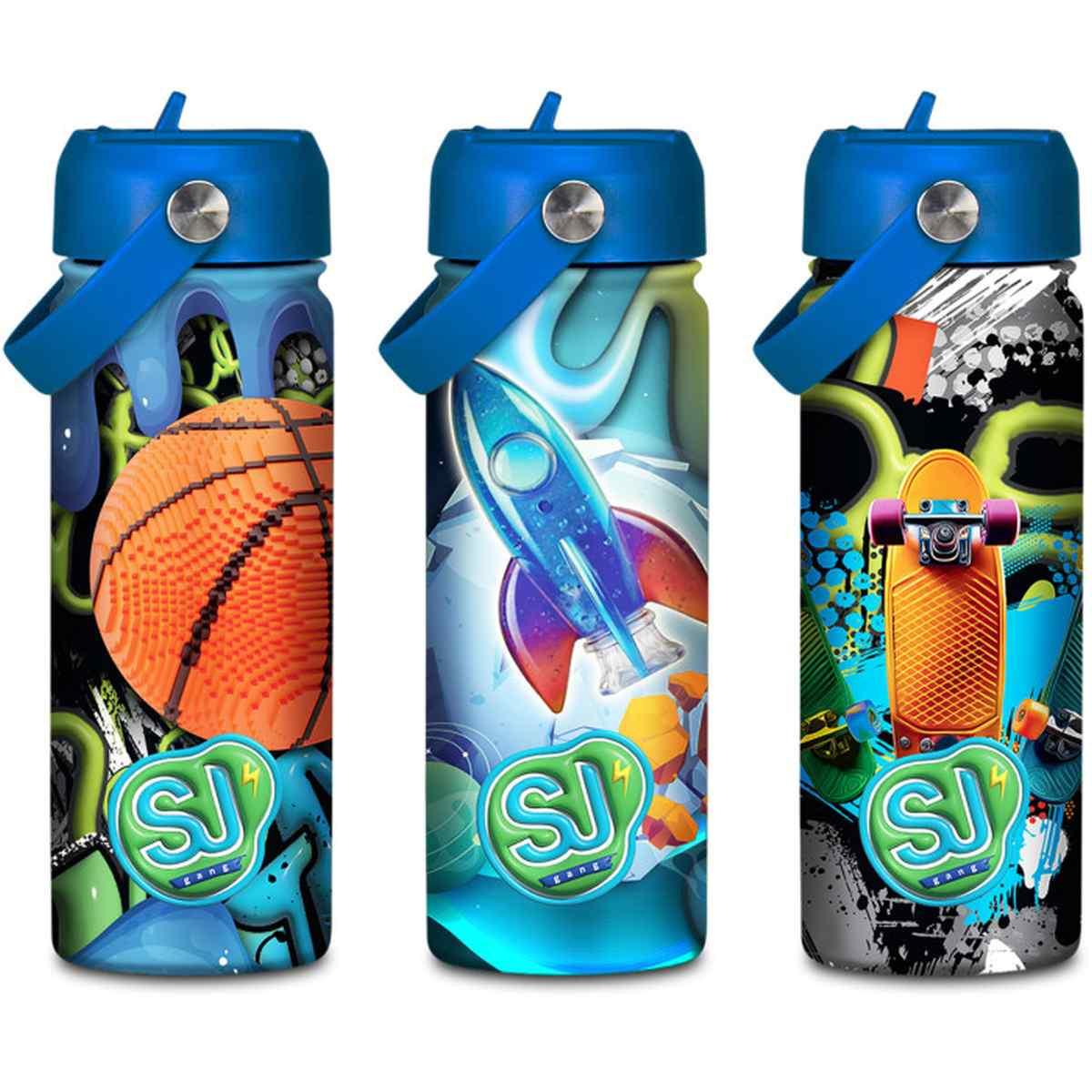Sj borraccia termica 500 ml con cannuccia sj gang boy
