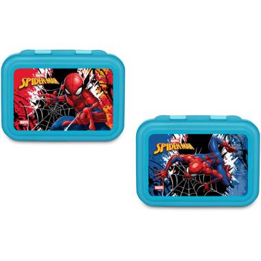 Seven portamerenda in acciaio con coperchio in plastica spider-man