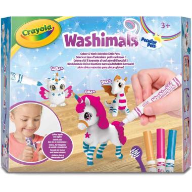 Crayola washimals peculiar pets - set ricarica con 3 cuccioli