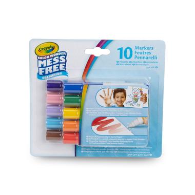 Crayola color wonder 10 pennarelli senza macchia - colori classici