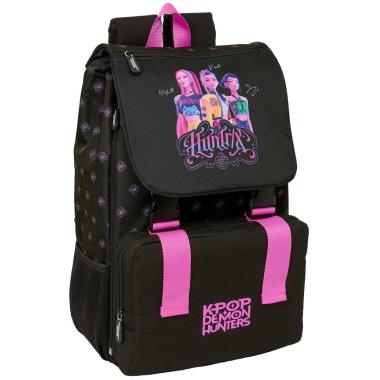 Zaino estensibile 29x41x15cm k-pop demon hunters nera