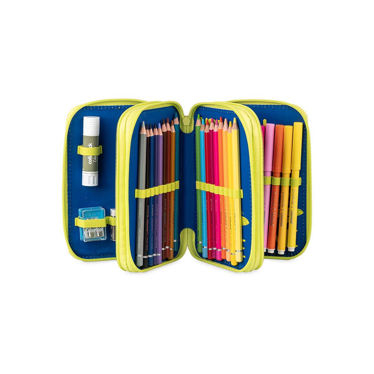 Astuccio 3 zip alieno colourbook con accessori completi
