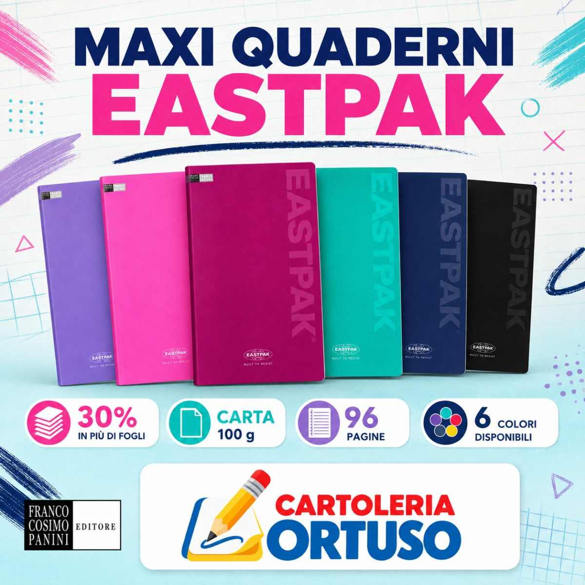 Maxi quaderno +30% eastpak - 96 pp - 100 gr