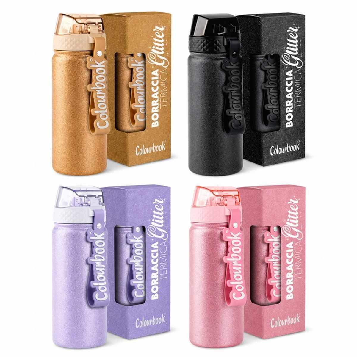 Borraccia termica glitter colourbook 550 ml