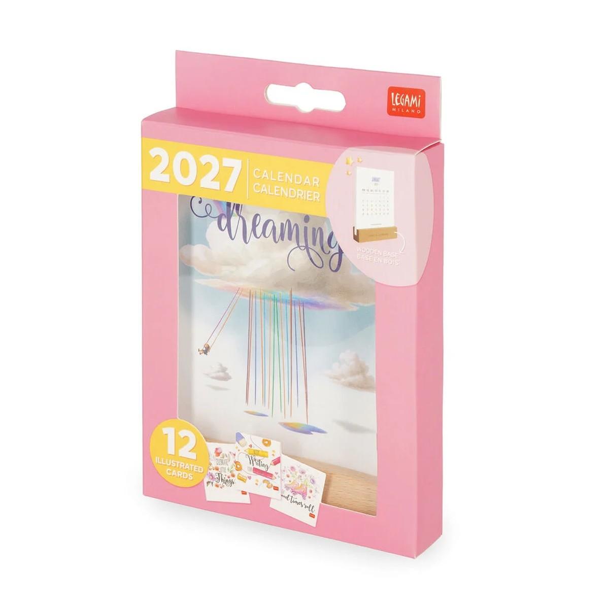Legami calendario con base in legno - 2027