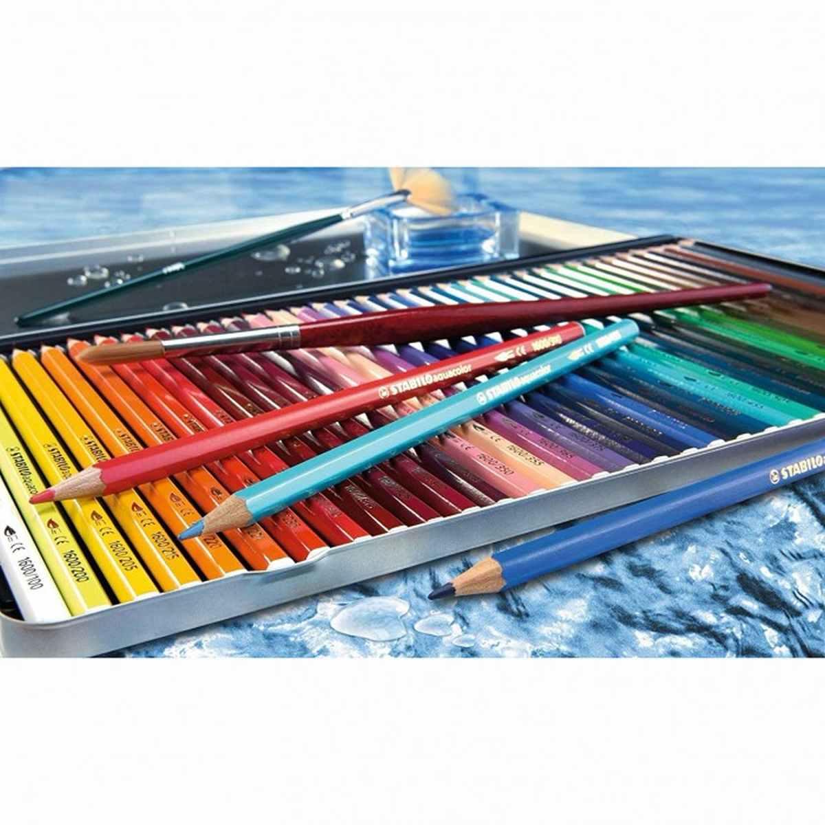Stabilo pastelli aquacolor arty - matite acquerellabili - 12 pz