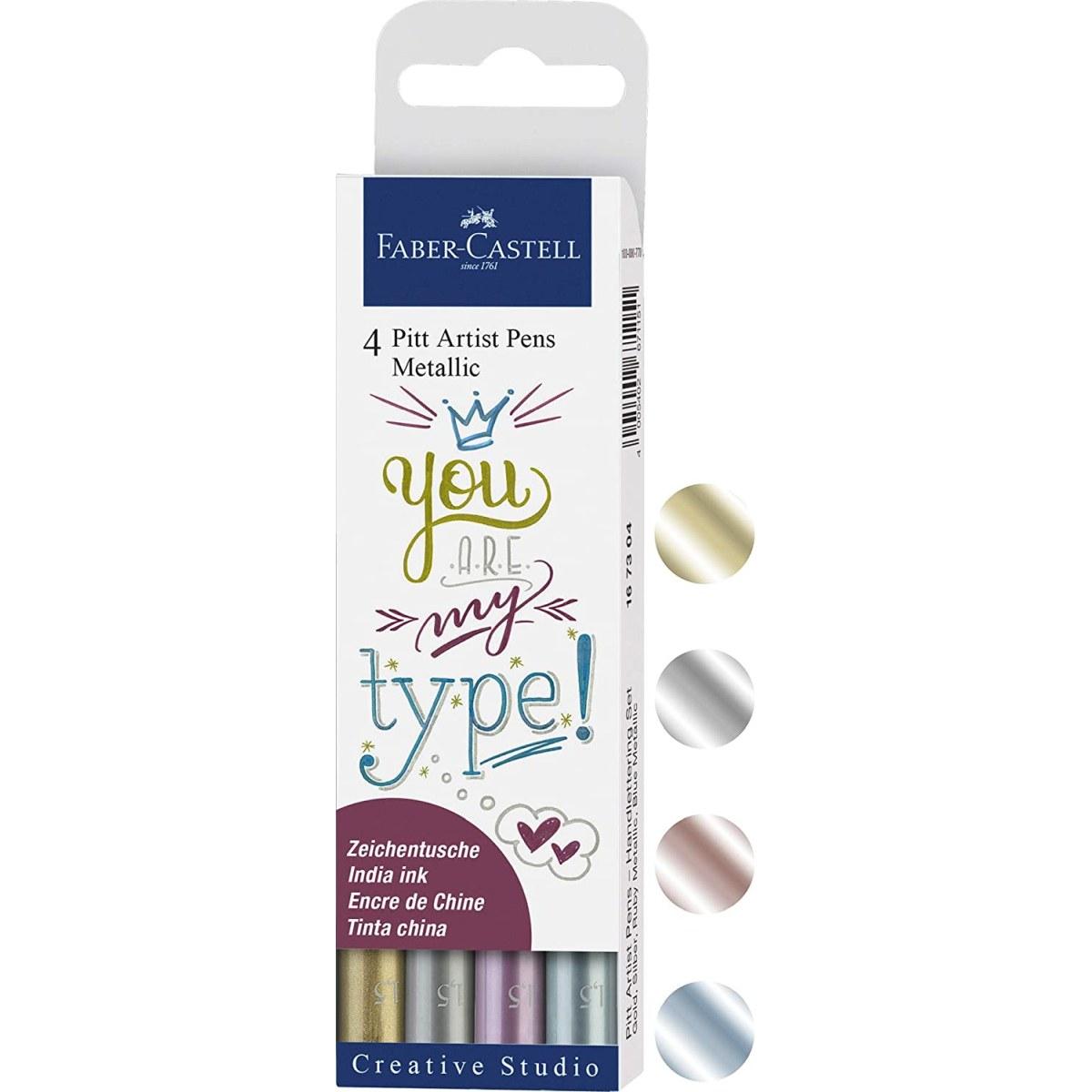 Faber-castell - hand lettering set - 4 pitt artist pens - you are my type !