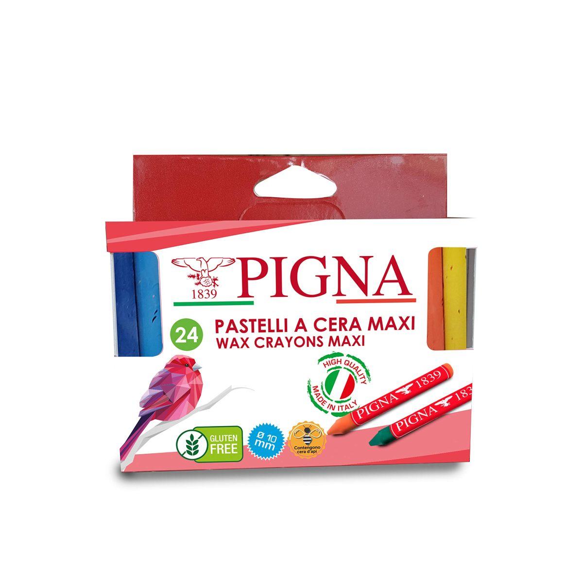 Pigna - pastelli a cera maxi - 10 mm - 24 pz