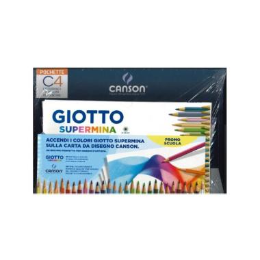 Giotto pastelli supermina 36 pz + album canson c4 ruvido