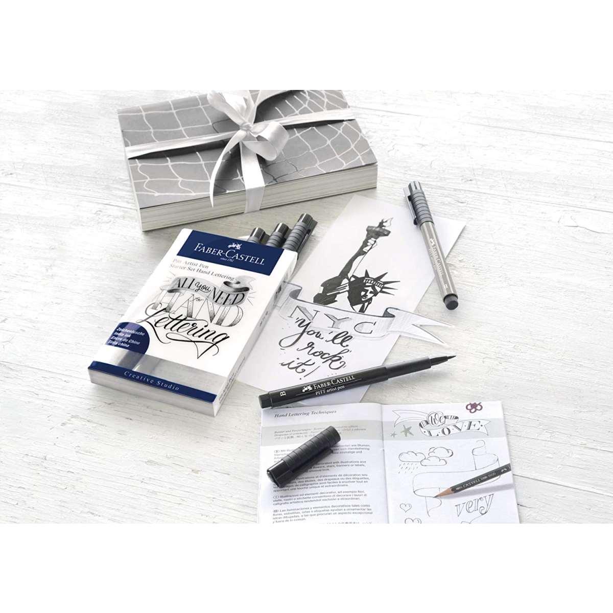 Faber-castell - starter set hand lettering - pitt artist pen - all you need for hand lettering