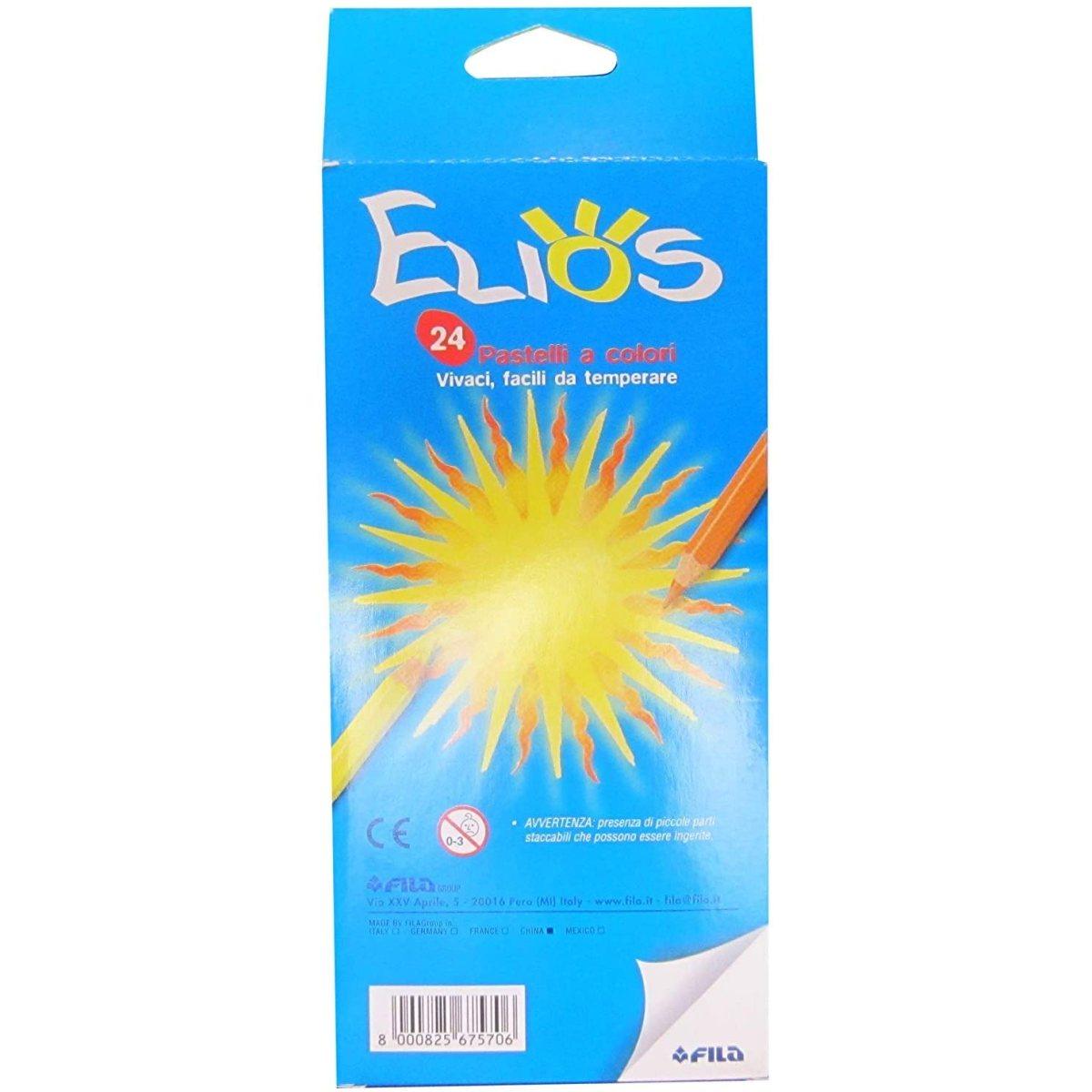 Elios - pastelli Ø 2,8 mm - 24 pz - pastello esagonale verniciato nel colore della mina