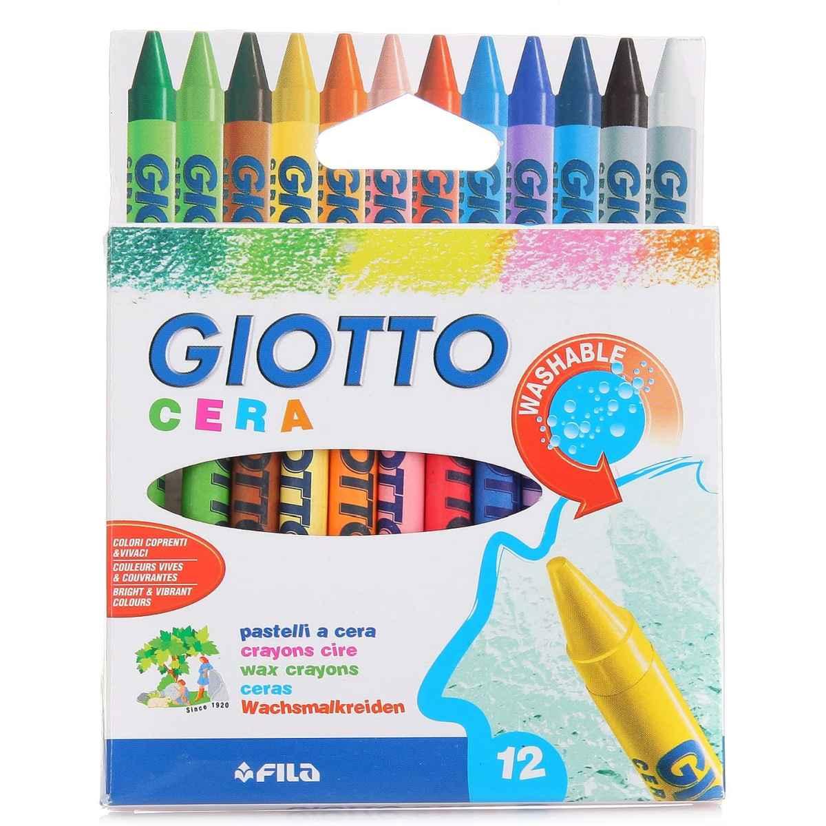 Pastelli a cera giotto cera - Ø 8,5 mm - l- 90 mm - 12 pz
